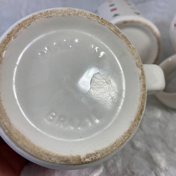 Set of 4 Geometric shape all over print mugs Brazil Star Moon Cats Geo Shapes - Picture 9 of 15